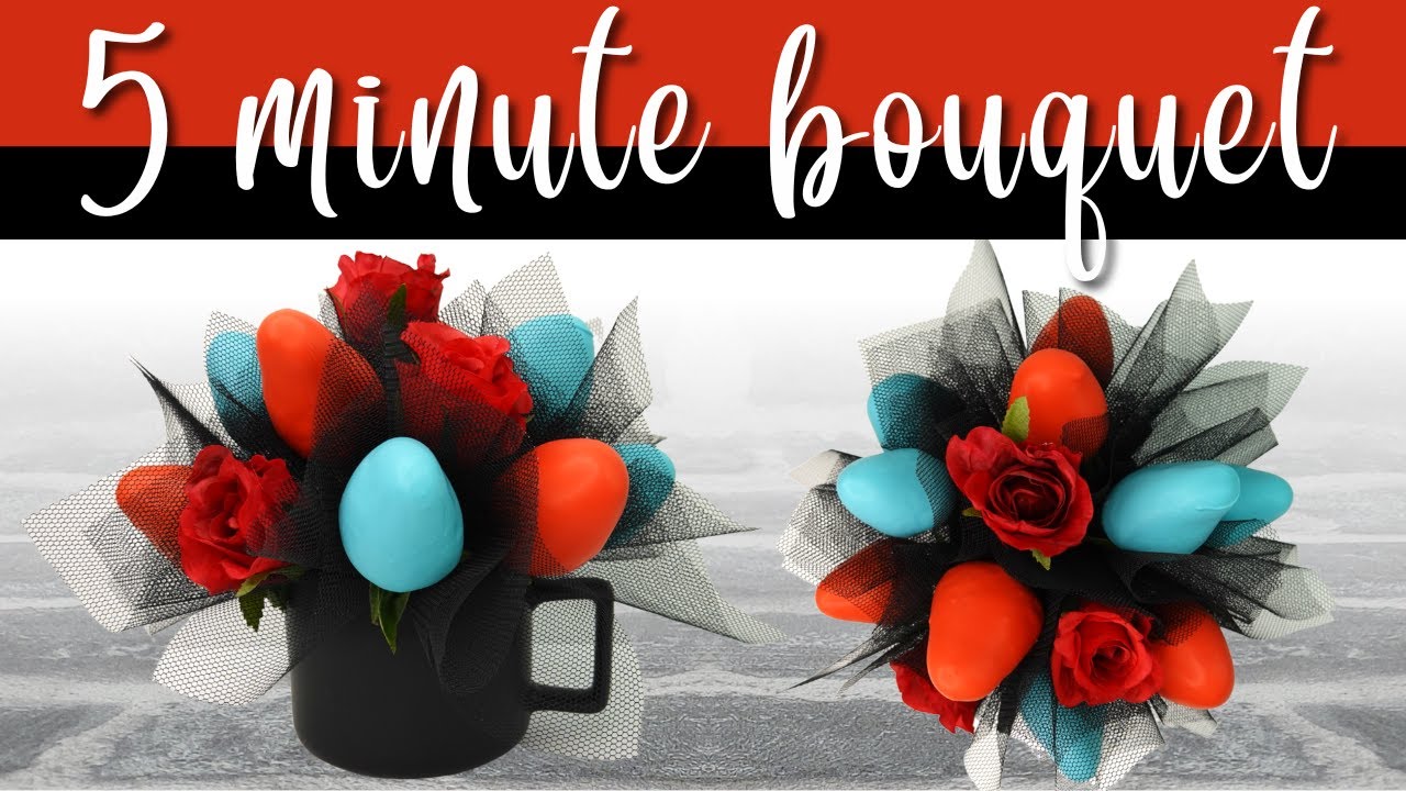 5-Minuten-Blumenstrauß |  Schokoladen-Erdbeer-Arrangement |  DIY-Geschenkidee