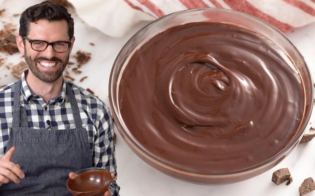 Wie man seidige Schokoladen-Ganache macht