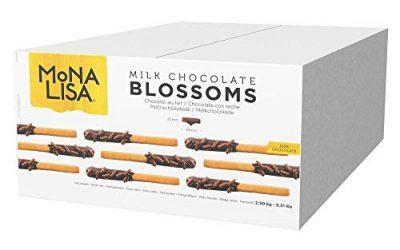 Callebaut Mona Lisa Blossoms (Milchschokolade, 2,5 kg Box) – belgische Schokoladenlocken/Späne zum Dekorieren und Dekorieren von Kuchen, Cupcakes, Torten, Desserts, Waffeln, Crêpes, etc