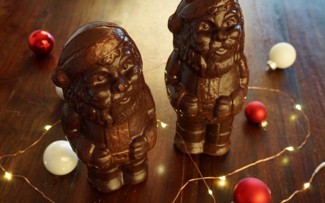 Nikolaus selbst aus Schokolade gießen - gegossener Schoko Weihnachtsmann - Schokowoche - Kuchenfee