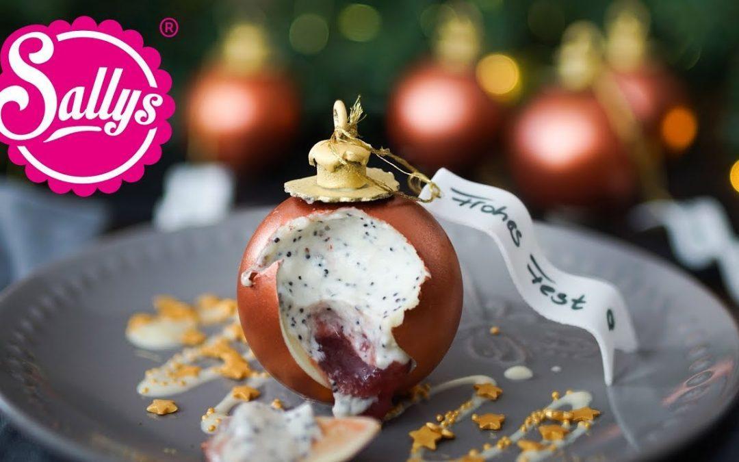 Weihnachtskugel Dessert mit Mousse / Christmas Ball Chocolate Dessert / Sallys Welt