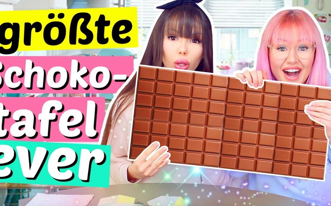 2 Dummis machen die größte Schokoladentafel der Welt 😱 XL DIY |  ViktoriaSarina