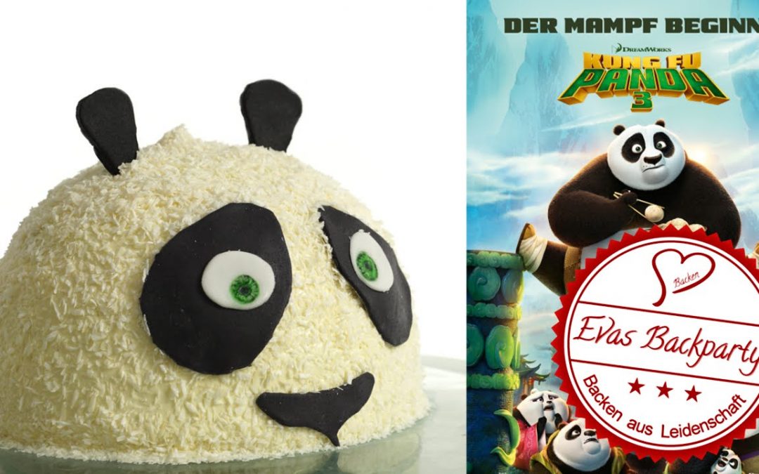 Panda Torte / Kung Fu Panda / Schokoladen Bananen Torte / Kuppeltorte / Backen mit Evasbackparty