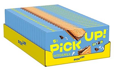 Abholen!  Choco&Milk (20 x 140 g), Riegel mit knackiger Milchschokolade und zarter Milchcreme zwischen zwei Keksen, der Snack für unterwegs, 20 x 5er Multipack