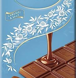 Lindt Schokolade LINDOR Karamell & Salz |  100 g Tafel |  Vollmilch-Schokolade mit einem Hauch Fleur de Sel und unendlich zartschmelzender Karamell-Füllung |  Schokoladentafel |  Schokoladengeschenk