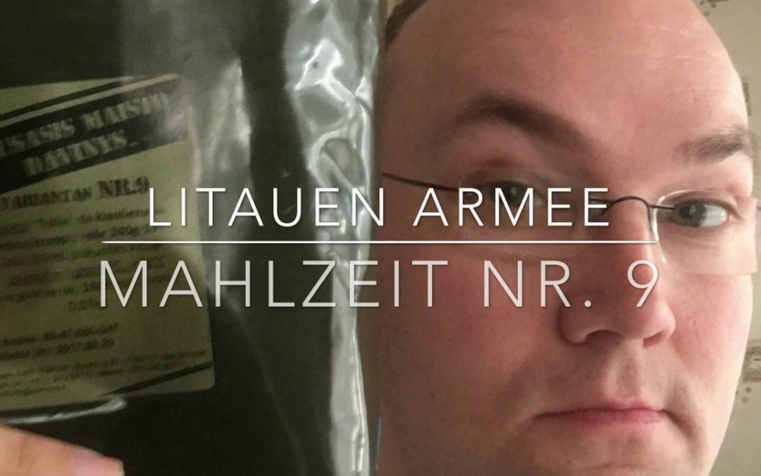 MRE Lithuanian Army Combat Ration No 9 Ein Personen Mahlzeit der Litauischen Armee Menü Nr.  9