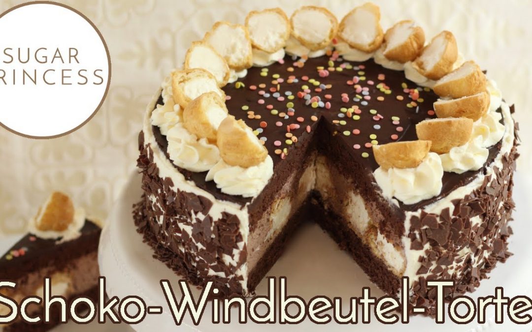 Traumhaft leckere Schoko-Windbeutel-Torte |  Rezept von Sugarprincess