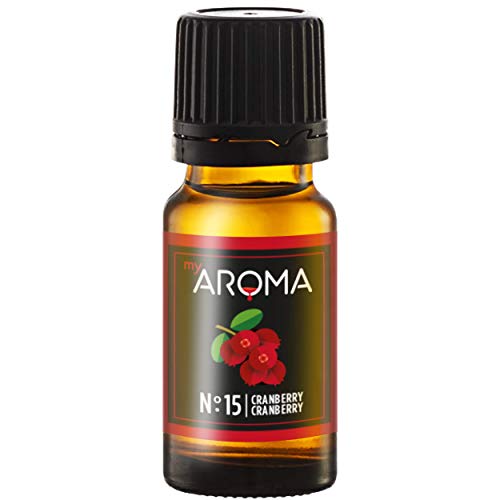 myAROMA |  Nr. 15 (Cranberry, 10 ml) |  Rein natürliches Aroma |  Geschmackstropfen für Wasser & Cocktails |  Lebensmittelaroma zum Kochen & zum Backen |  Kalorienfrei & ohne Zucker oder Süßung
