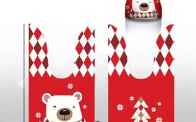 10 Stück Weihnachts-Süßigkeits-Dragee-Geschenkbeutel, Weihnachtsbaum-Verpackungsbeutel, frohe Weihnachtsdekoration für Zuhause, Neujahr, Stil 2