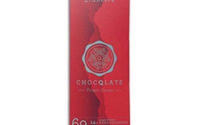 CHOCQLATE Virgin Cacao Schokolade Erdbeere 69% Kakao 75g (bio, teils roh, vegan)