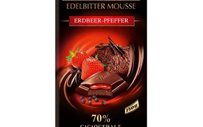 Lindt Erdbeere & Pfeffer 70% dunkle Schokoladenmousse 150g Riegel (Edelbitter