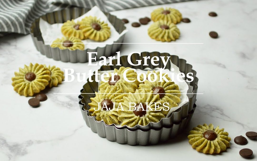 Earl Grey Butterkekse |  Kue Kering Semprit Earl Grey |  Jaja backt