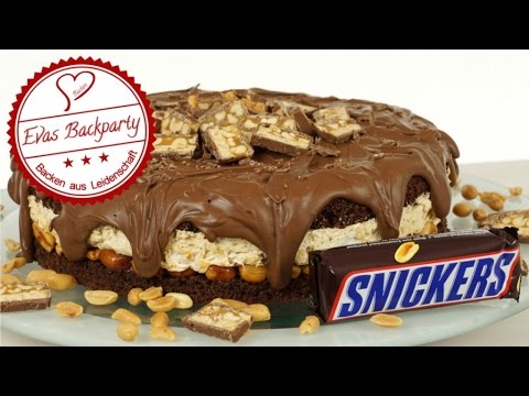 Snickertorte / Foodporn mit Snickers / Erdnuss / Schokolade / Karamell / Nougat / Evas Backparty
